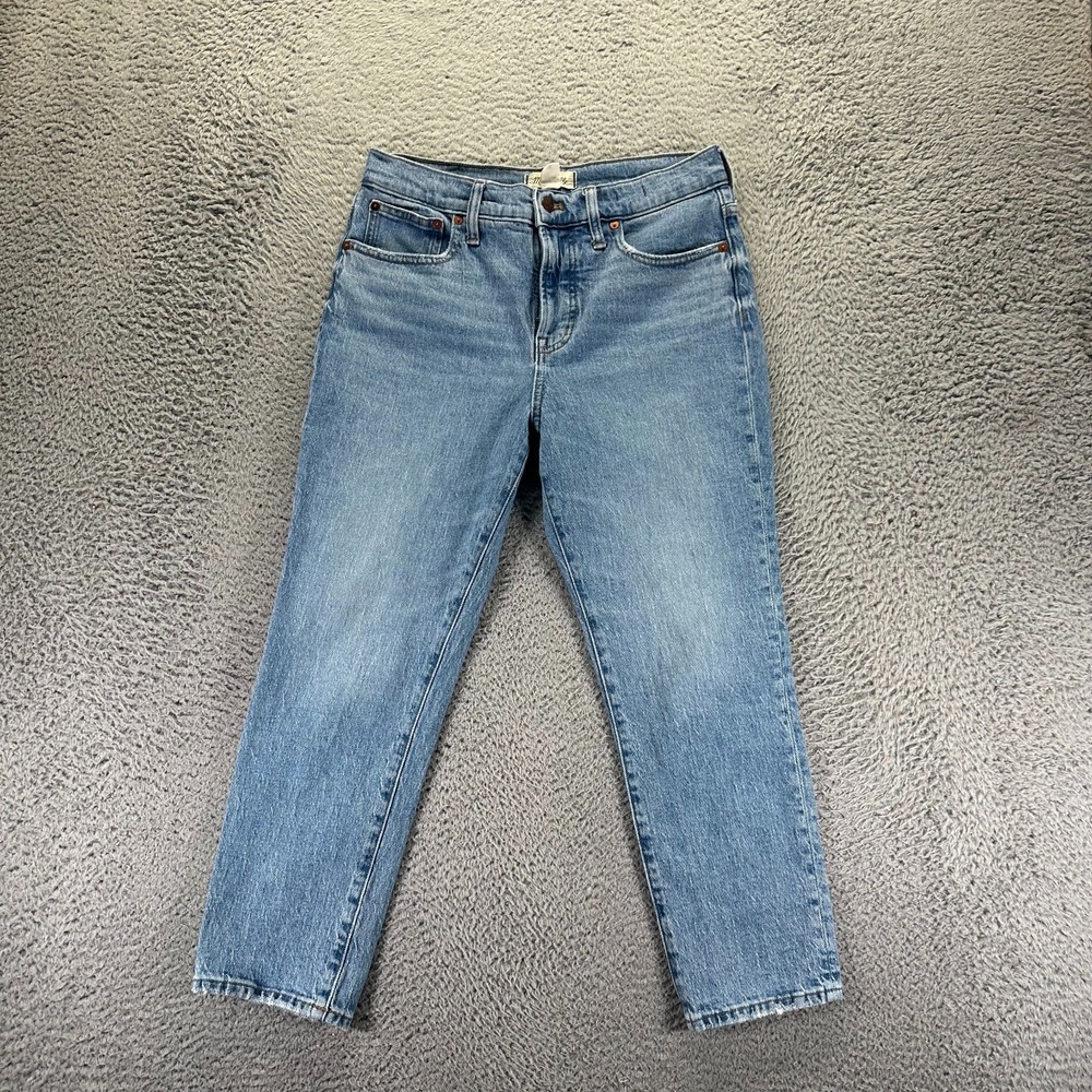 Vintage Madewell Jeans Women's 29Px25 Blue Denim Capri Workwear Faded Stretch